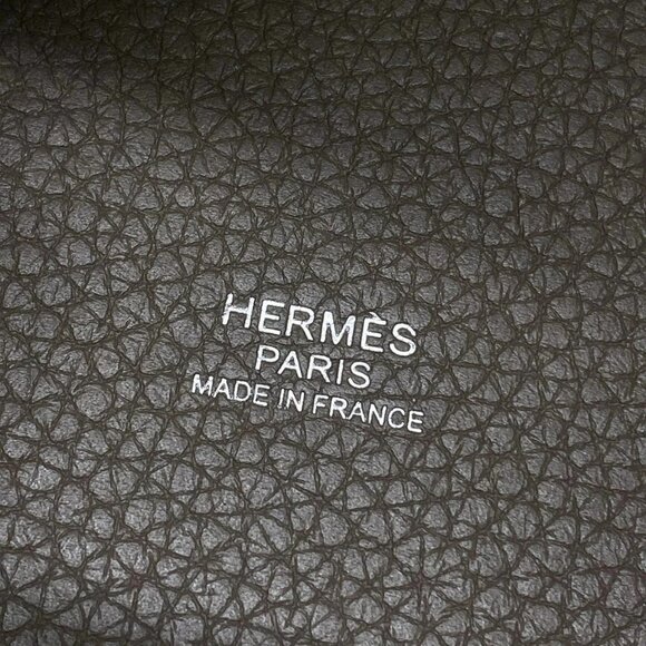 Auth HERMES Picotin Lock MM Etoupe Taurillon Clemence Y Handbag - Picture 15 of 16